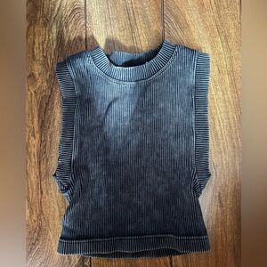 Zenana Outfitters Black Striped Tank Top - NWOT